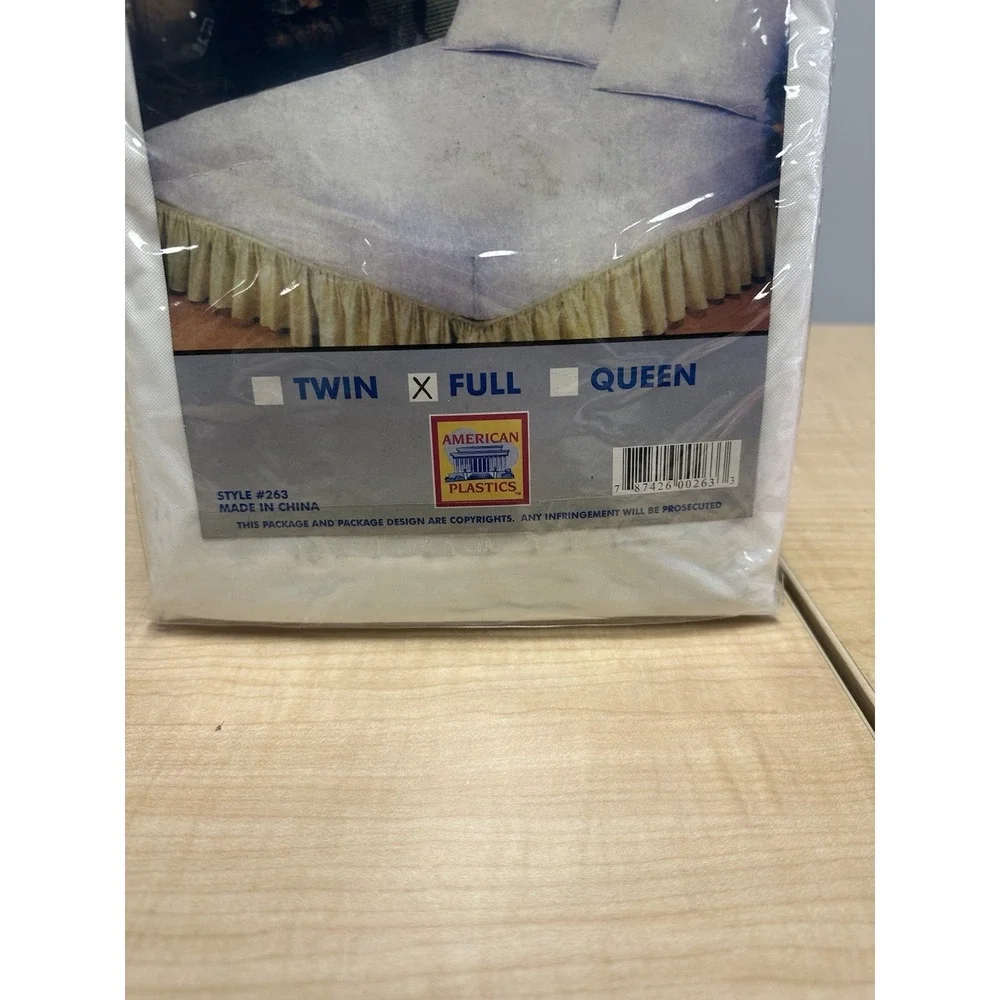New American Plastics Elastic Mattress Cover‎ Protector Full Non Allergenic